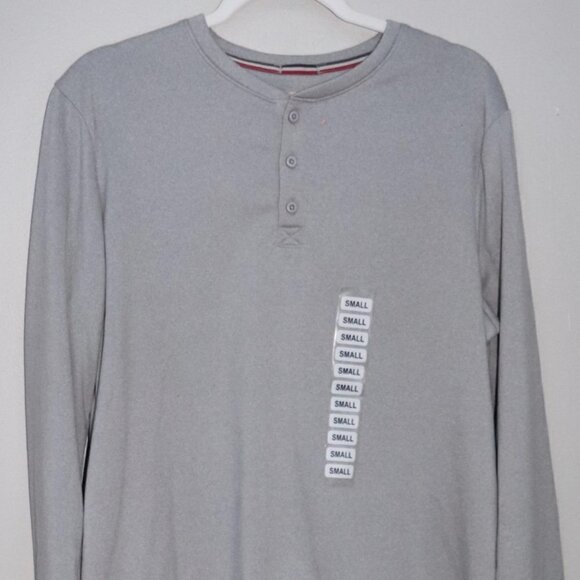 Boston Traders Men's Polar Fleece Henley Long Sleeve Pullover in Gray Size S - Picture 1 of 4